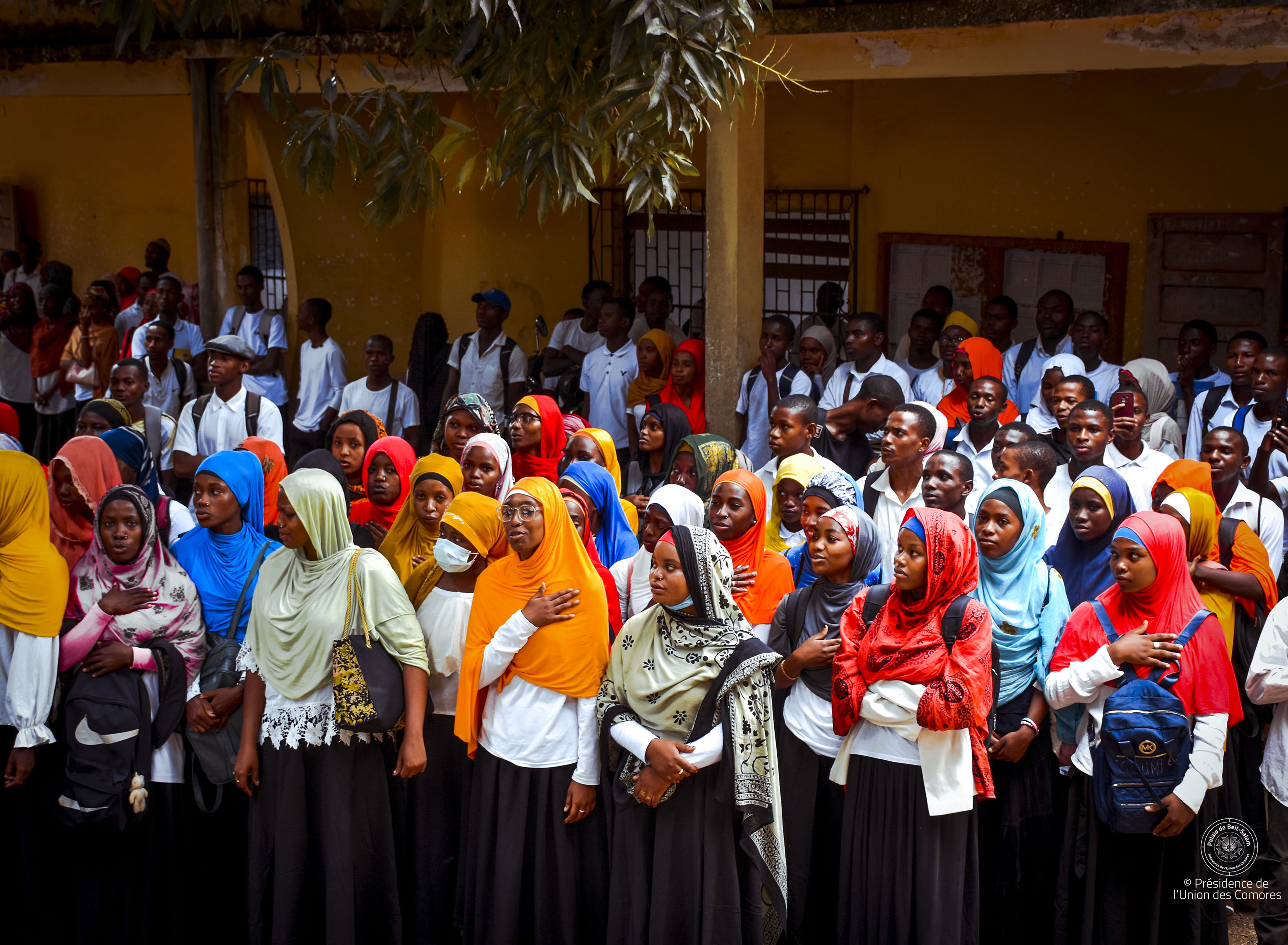Visite du Président de la République au Lycée de Fomboni